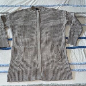 Ann Taylor Factory Taupe Knit Cardigan